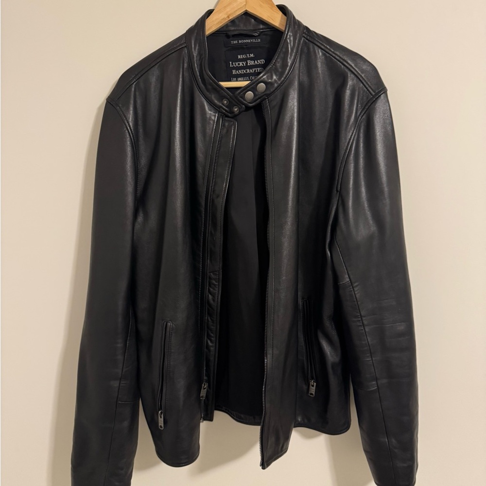 Lucky Brand Classic Black Leather Jacket
